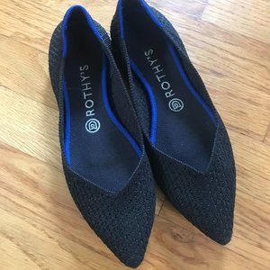 Rothy's The Point Honeycomb Black Ballet Flat